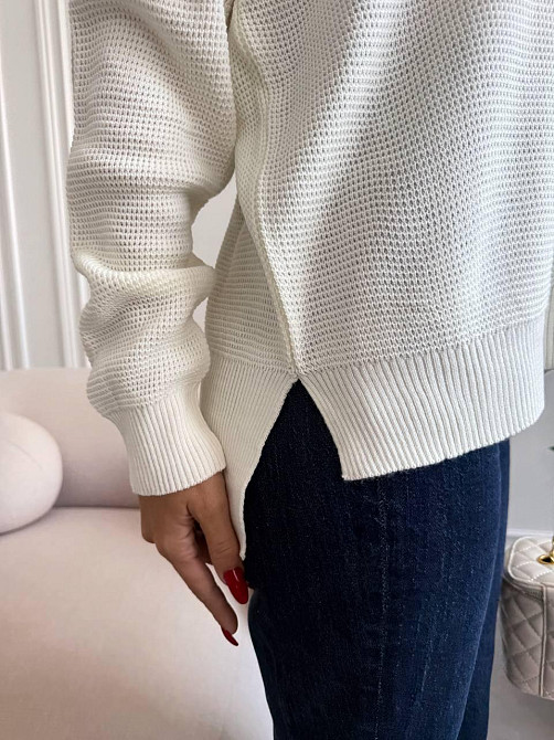 Женский базовый теплый повседневный оверсайз свитер 100% акрил Одесса - изображение 9