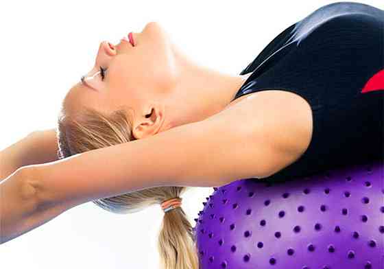 М'яч для фітнесу EasyFit 75 см фіолетовий (фітбол масажний) Коломия