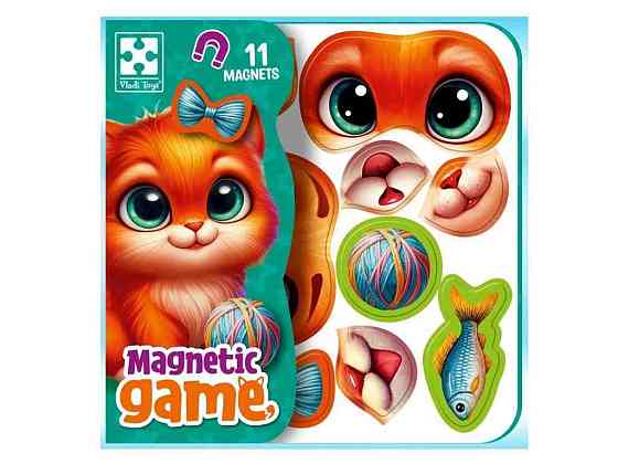 Гра розвиваюча Емоції Кошеняти магнітна VT3220-05 ТМ VLADI TOYS Київ