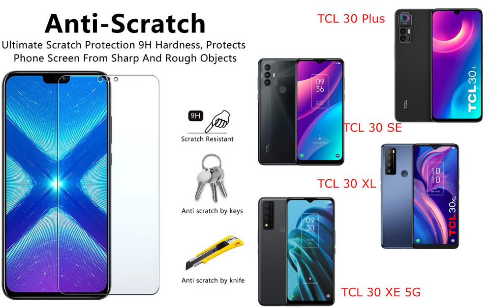 Защитное стекло NeoGlass для TCL 30 Plus, TCL 30 SE, TCL 30 XL, TCL 30 XE 5G – ультрапрозрачное и устойчивое Киев - изображение 1