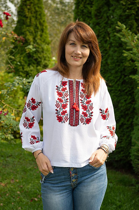 Вишиванка жіноча лляна, довгий рукав, топ Юра Одяг Київ - фото 1