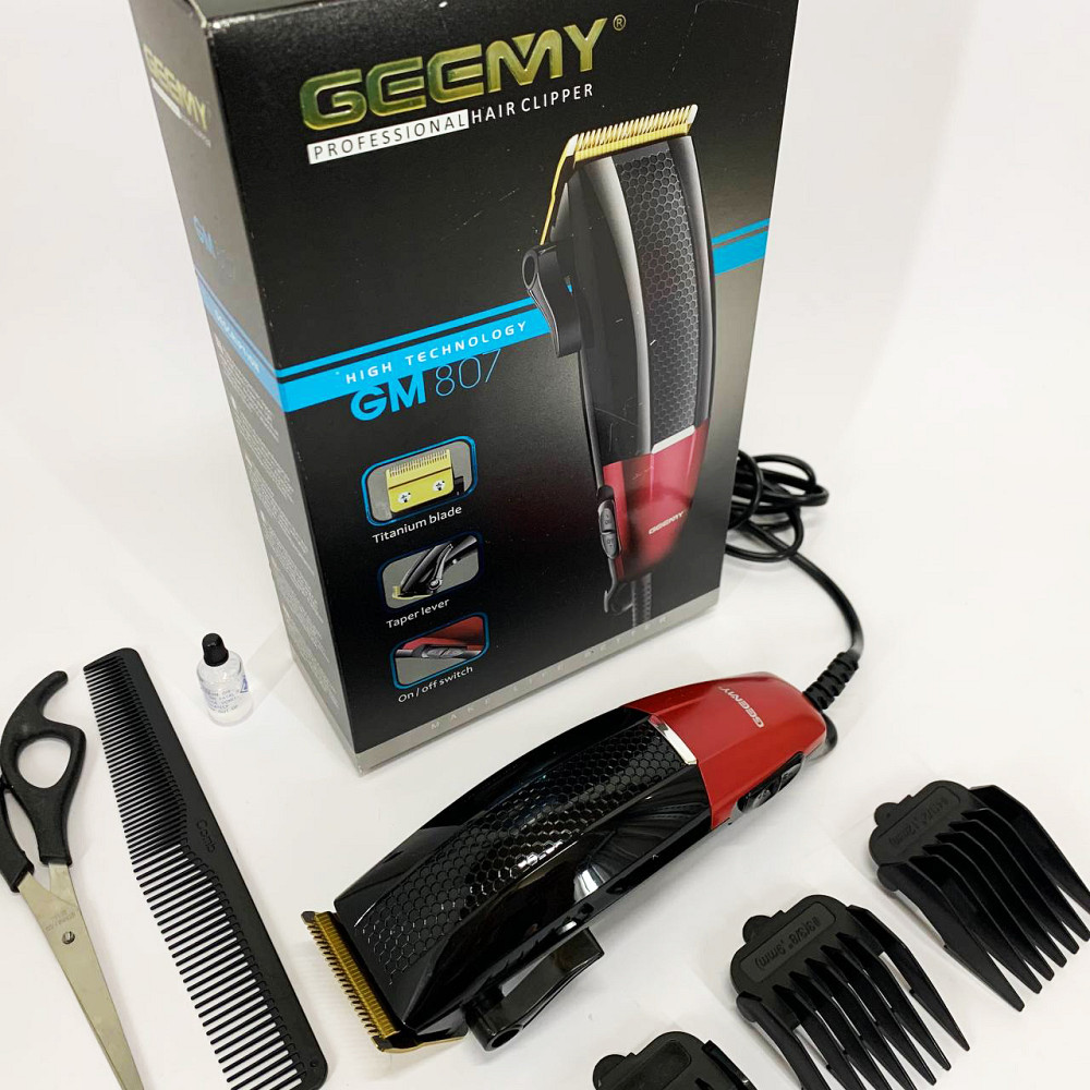 Машинка для подстригания волос Gemei GM-807, Электрическая машинка триммер для волос и бороды OM-22 Львов - изображение 14