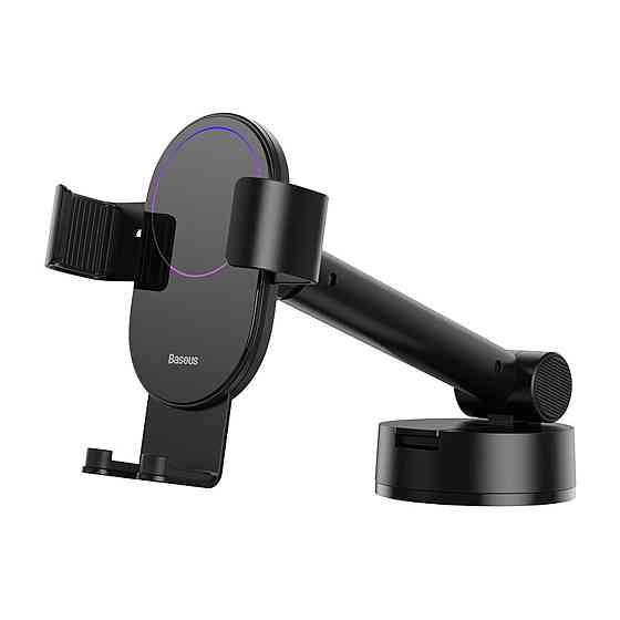 Автотримач для телефона Baseus Simplism gravity car mount holder with suction base Black Ковель