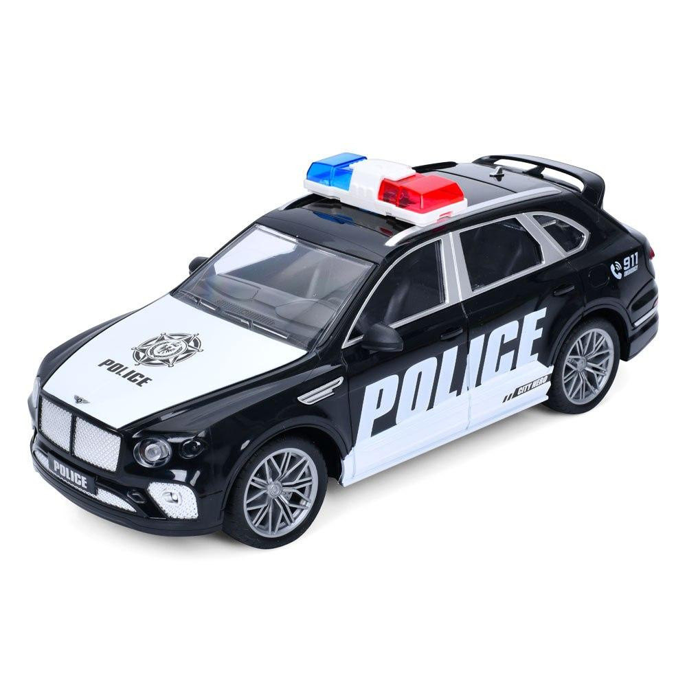 Машина на радіокеруванні Поліція звук підсвічування акумулятор 3.7V гумові колеса кабель USB 26см Чорна (T9008B) Чернигов - изображение 1