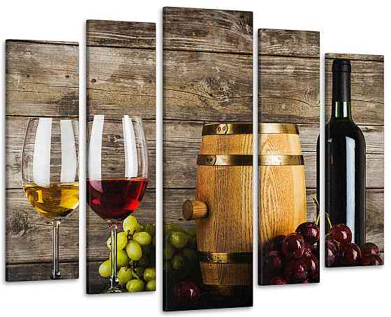 Модульная картина Вино Art-292_5 ( 80х118см ) 90х132 см Киев