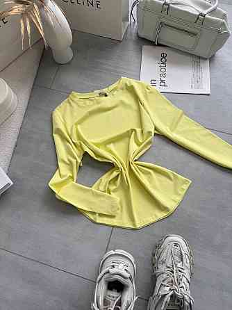 Женский базовый оверсайз лонгслив турецкий кулир Одесса