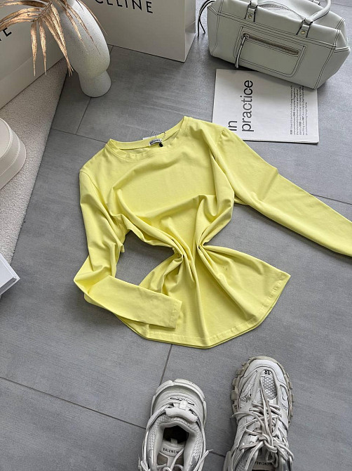 Женский базовый оверсайз лонгслив турецкий кулир Одесса - изображение 1