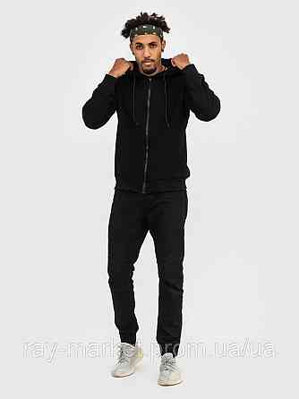 Худі базове на блискавці утеплене Ray Basic чоловіче чорне (U0405LM-Black) XL Київ