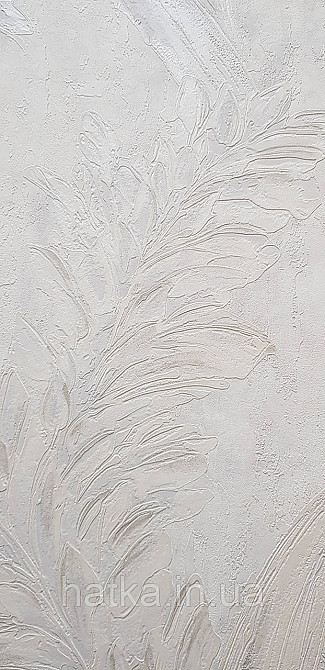 Шпалери вінілові на флізеліні Grandeco Anita1,06х10 гілки листя структурні білі Київ - фото 1