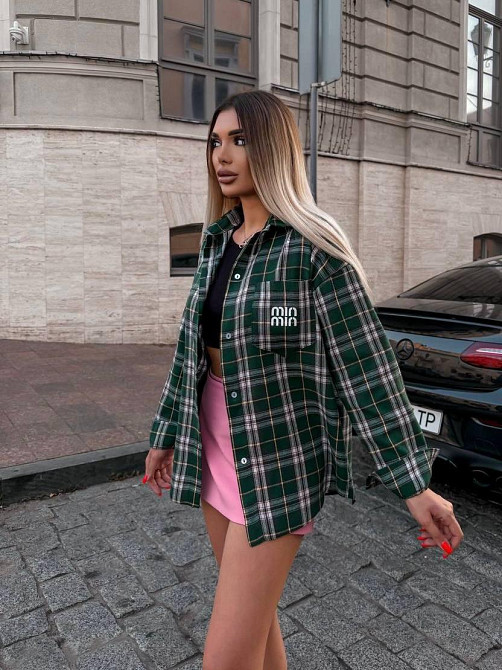 Женская рубашка в клетку (с накатом) Одесса - изображение 3