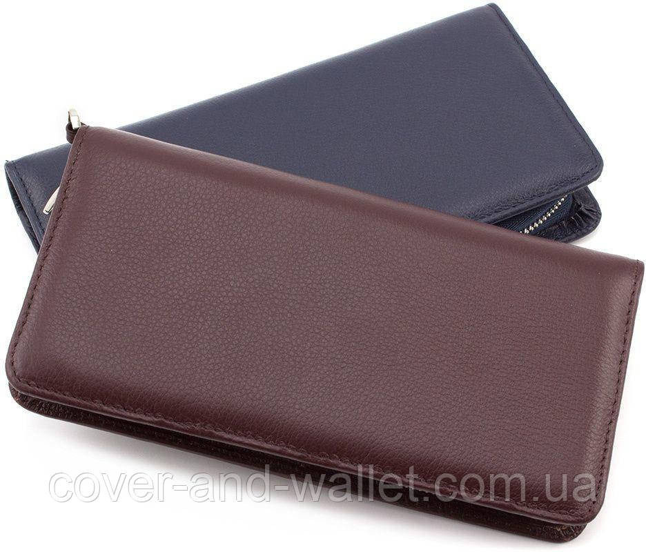 Вместительный женский кошелек на молнии коричневого цвета Marco Coverna MC 6056 Киев - изображение 2
