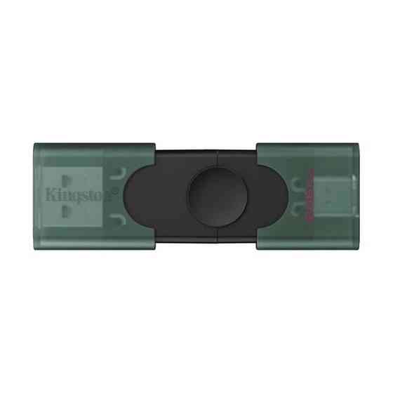 Флеш-накопичувач Kingston 256GB DataTraveler DuoG2 USB-A + USB-C 3.2 Gen 1 Black/Green Киев