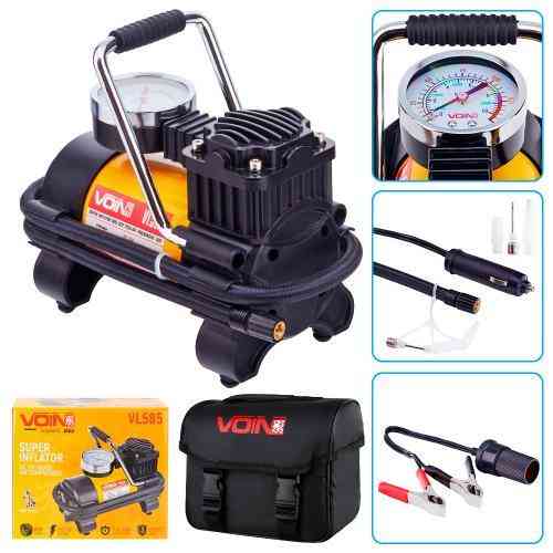 Автомобільний компресор VOIN VL-585 150psi 15A 40л з прикурювачем та перехідником на клеми Харків