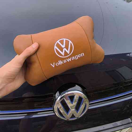 Подушки під голову автомобіль Volkswagen, Подушки на крісло в авто, Автоподушки TE-267 з логотипом Київ