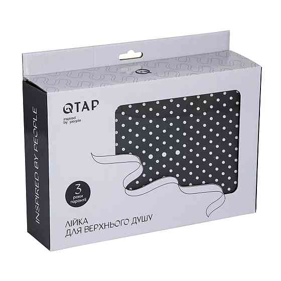 Лійка для верхнього душу Qtap Hlavova 300x200 мм прямокутна QTHLA107BLM45783 Black Matt Київ