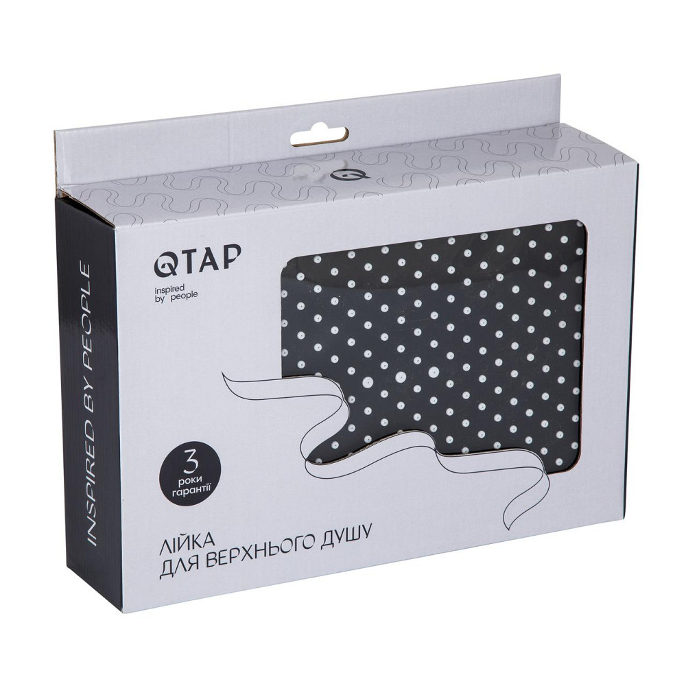 Лійка для верхнього душу Qtap Hlavova 300x200 мм прямокутна QTHLA107BLM45783 Black Matt Київ - фото 5