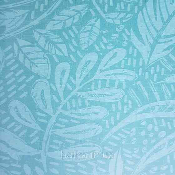 Обои флизелиновые эко Rasch Salisbury 0.53х10 листья папоротника пальмы монстеры крупные зеленые жемчужные Киев