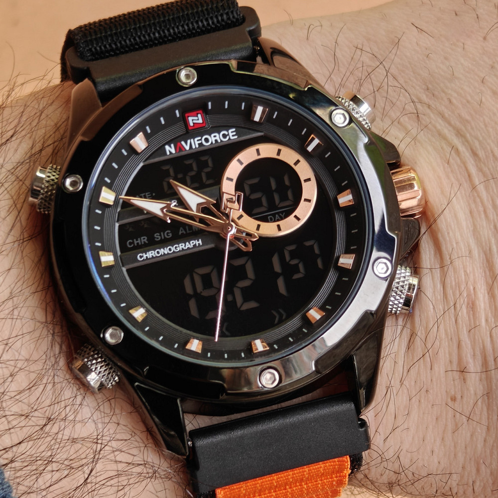 Годинник чоловічий тактичні Naviforce Pride Orange (2 ремінці) Київ - фото 7