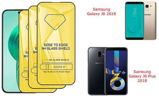 Захисне скло DefenzoGlass для Samsung Galaxy J6 2018, Galaxy J6 Plus 2018 – подвійна міцність Київ