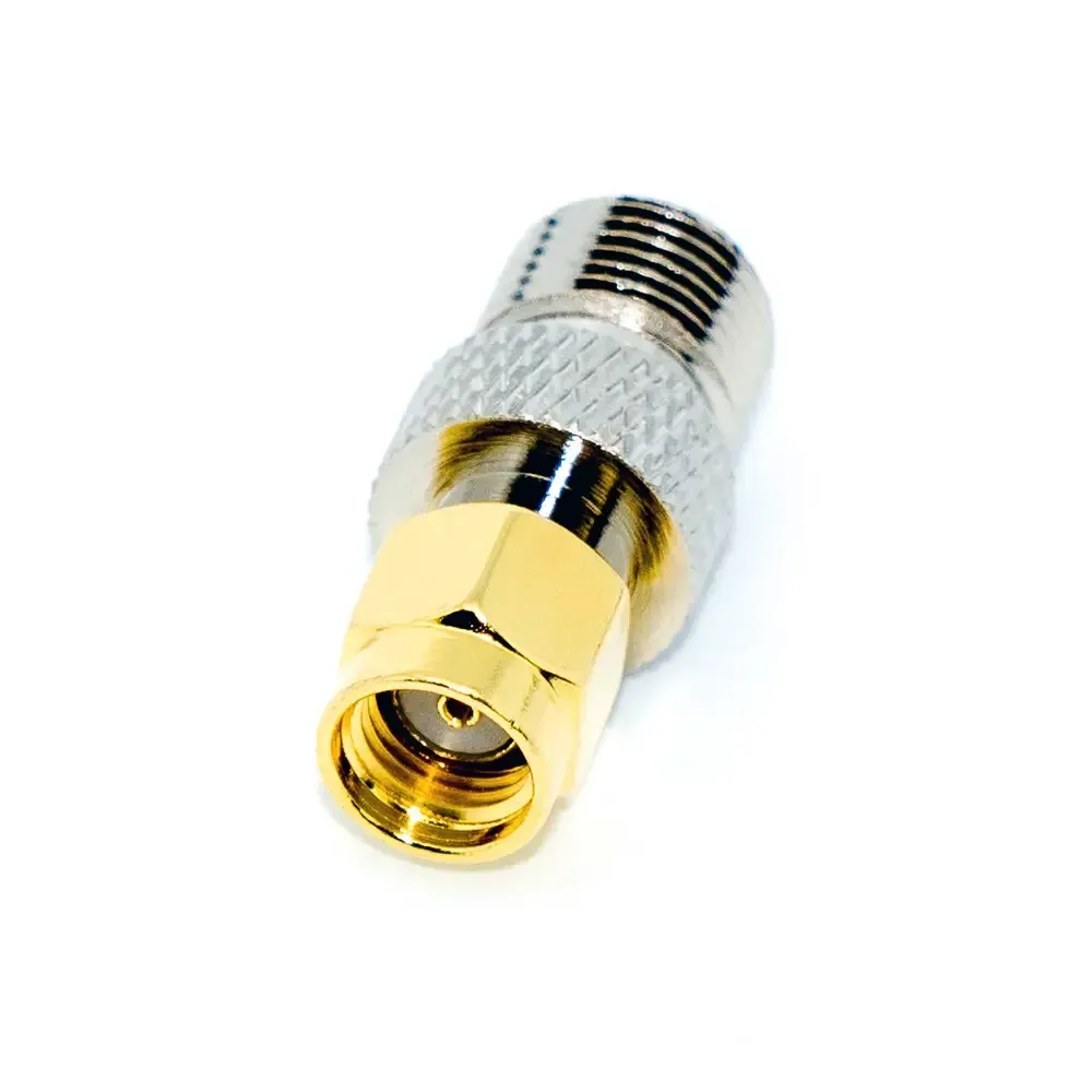 Перехідник штекер SMA (реверсний) - гніздо F, латунь Полтава - изображение 1