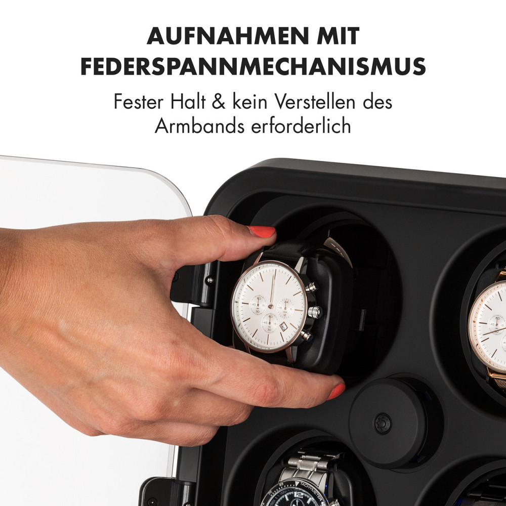 Clover Watch Winder 4 Годинники 3 обертання 4 швидкості LED Чорний (Німеччина, читати опис) Рівне - фото 7