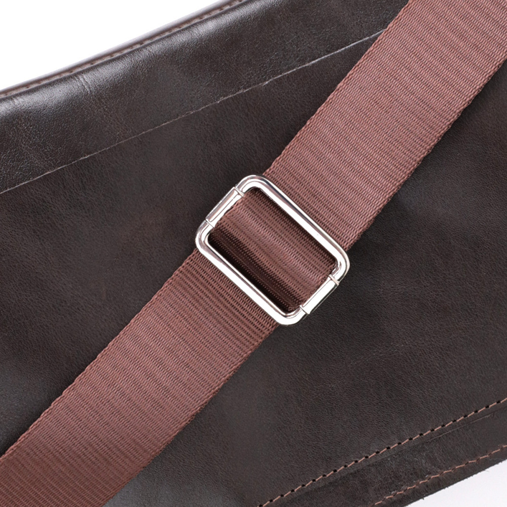 Стильна бананка для чоловіків із натуральної шкіри GRANDE PELLE 22814 Коричневий Київ - фото 5