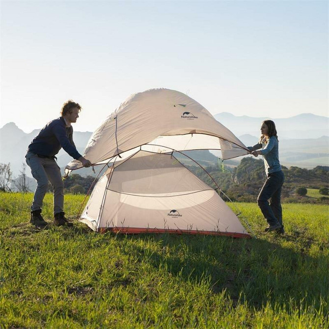 Намет надлегкий двомісний  з футпринтом Naturehike Cloud Up 2 Updated NH17T001-T,  20D, сірий Київ - фото 5