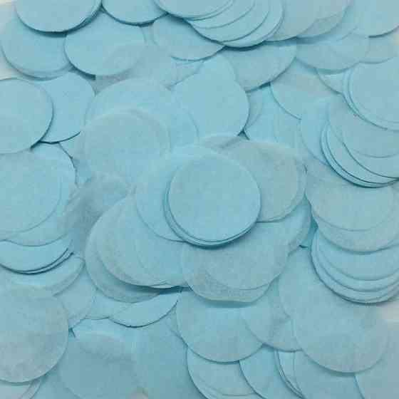 Конфетти кружочки из бумаги 10 г 25 мм голубой Киев