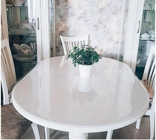 М'яке скло Прозора силіконова скатертина на стіл Soft Glass Захист для меблів 1.5х1.0 м (Товщина 1.5 мм) Вінниця - фото 7