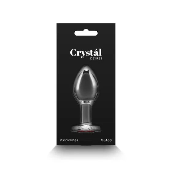 Скляна анальна пробка NS Novelties Crystal - Desires - Red Heart - Medium Львів