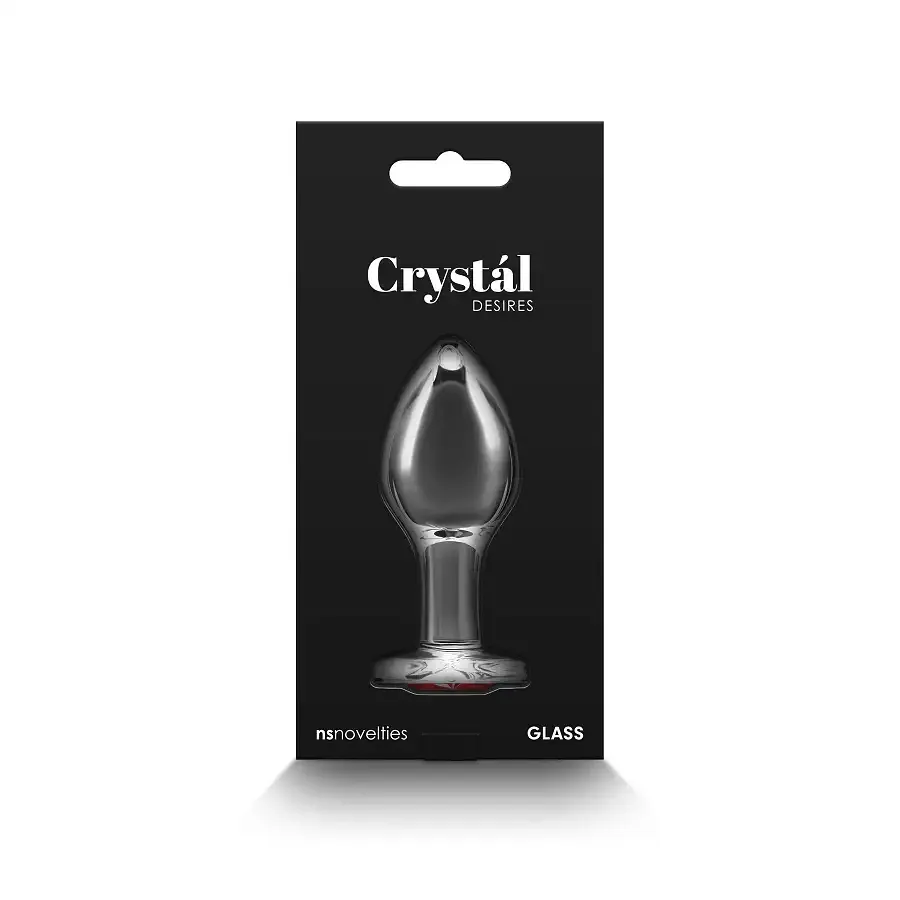 Скляна анальна пробка NS Novelties Crystal - Desires - Red Heart - Medium Львов - изображение 4