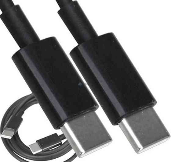Шнур штекер USB type C - штекер USB type C, 10W 5А, 1м, чорний Полтава