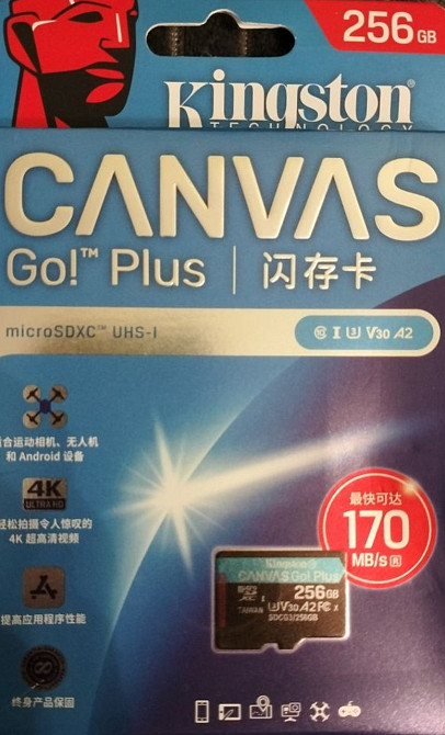 Карта памяти Kingston Canvas Go! Plus microSDXC 256GB UHS-I U3 V30. Киев - изображение 7