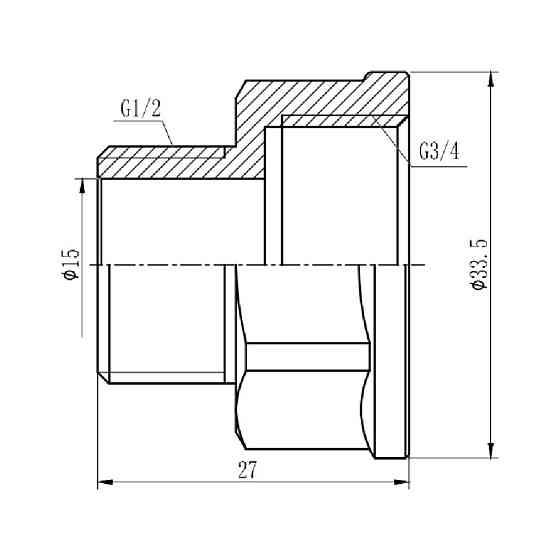 Перехід Thermo Alliance Forte 3/4"х1/2" ВЗ SF3602015 Київ