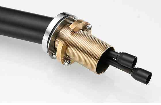 Дизайнерский смеситель для раковины, однорычажный кран горизонтальный монтаж WanFan для ванны Черный-хром Каменец-Подольский