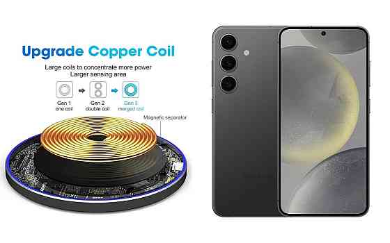 Бездротовий зарядний пристрій Copper до 30W для OnePlus 12, USB-C, LED Київ