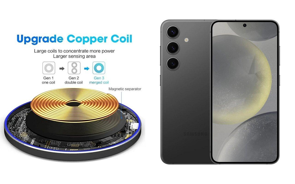 Бездротовий зарядний пристрій Copper до 30W для OnePlus 12, USB-C, LED Київ - фото 2