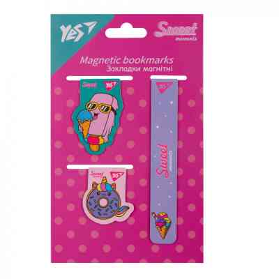 Закладки для книг Yes магнітні Sweet Cream 3 шт (708351) Вінниця