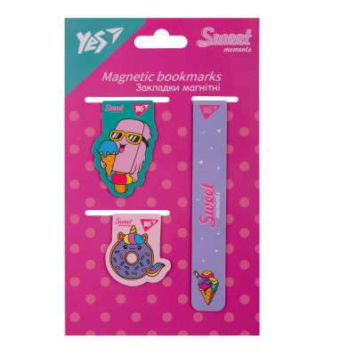 Закладки для книг Yes магнітні Sweet Cream 3 шт (708351) Вінниця - фото 1