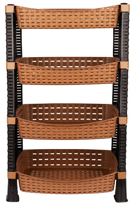 Етажерка для овочів 4-х ярусна Violet House 0761 Ротанг Еко Cream (6768577) Київ - фото 1