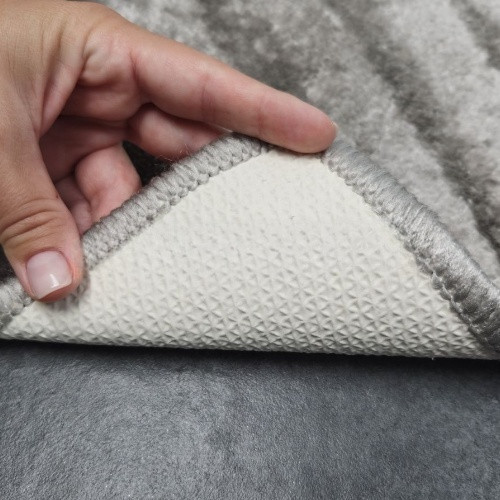 Набір килимків для ванної кімнати 2шт 57*100см+57*50см U-виріз Абстракція Joy сірий тафтинг Дариана Житомир - фото 6