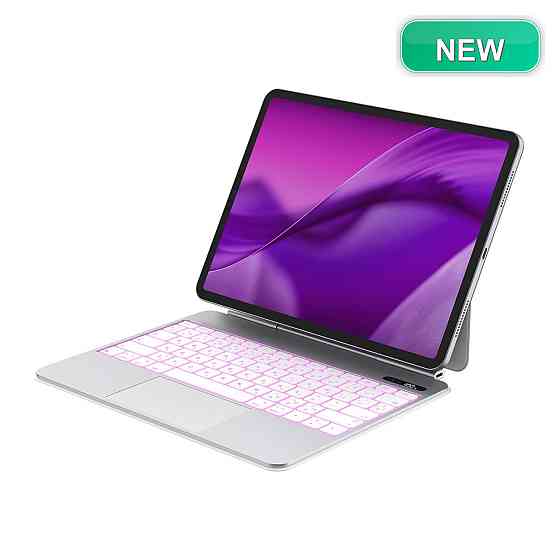 Клавіатура Magic Keyboard Bettdow біла QWERTZ для iPad Air 7 13"/Air 6 13" (M3/M2) магнітна алюмінієва панель Київ