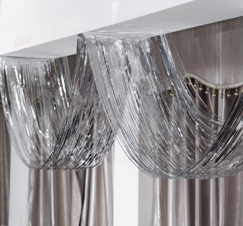 Дождик гирлянда 450 на 33 см серебристый Киев - изображение 1