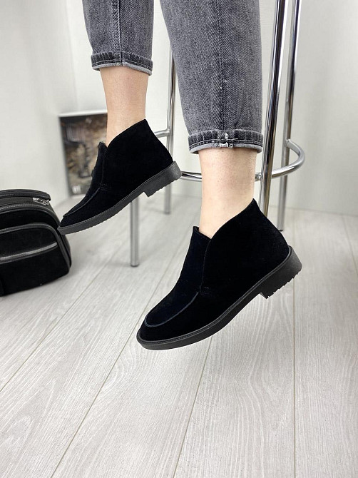 Daragani Черевики жіночі Daragani чорні натуральна замша весна-осінь висота 9 см (3159) 37р.40р Коломыя - изображение 6