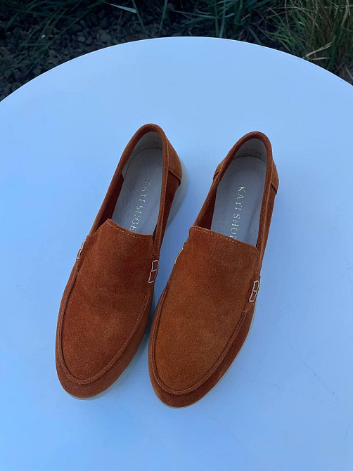 Лоферы женские KATI SHOES оранжевые натуральная замша демисезонные размер 35-40 (141) Коломия - фото 7