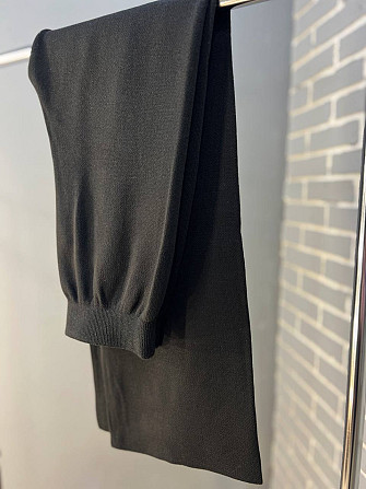 Брюки женские My fashion 2024012 резинка ровные от бедра машинная вязка 44-48 черные, черный, 44-48 Одесса - изображение 7