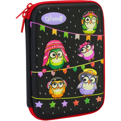 Пенал Cool For School с тиснением 1 отделение Черный (QT-5669-Black) Винница - изображение 1