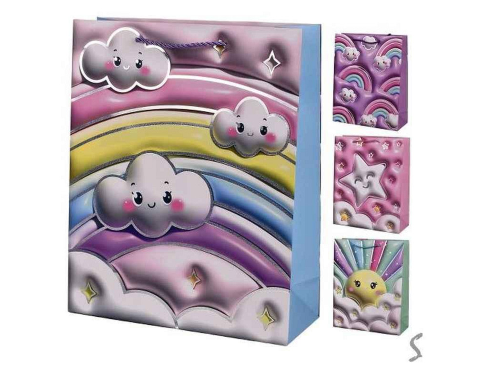 Пакет подарочный S Wonderful world 3D 18*23*10см R98358-S ТМ STENSON Solmir Киев - изображение 1