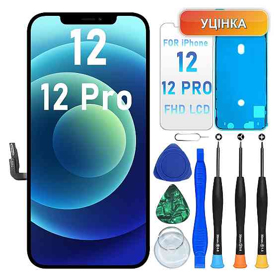 Дисплей модуль екран DIGI4U для iPhone 12 12 Pro 6.1 LCD сенсор Full HD 3D Touch True Tone Face ID з рамкою комплект Київ
