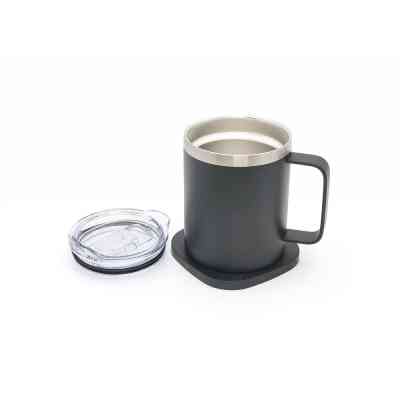 Термокружка TheGeneral з підігрівом та бездротовою зарядкою ThermoHub 15W з LED індикатором чорна (40021321-01) Вінниця